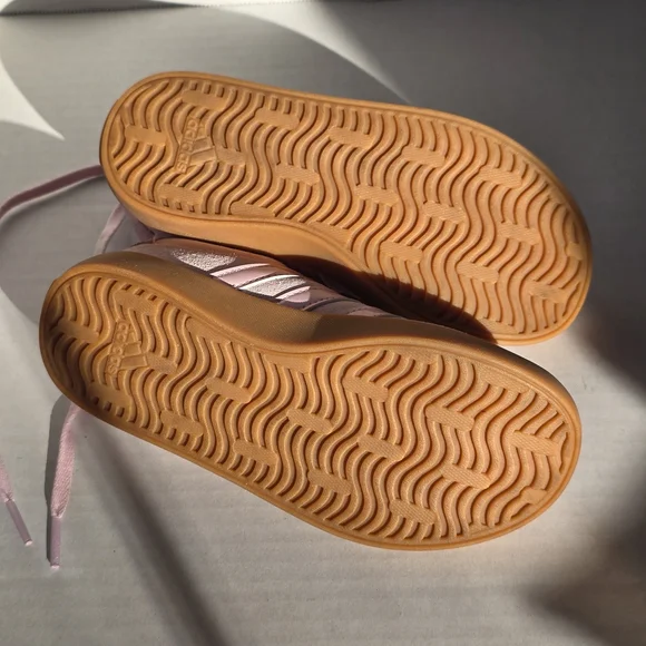 Adidas VL 3.0 Court Pink Sneakers with Gum Sole 11.5C Toddlers - Picture 7 of 8